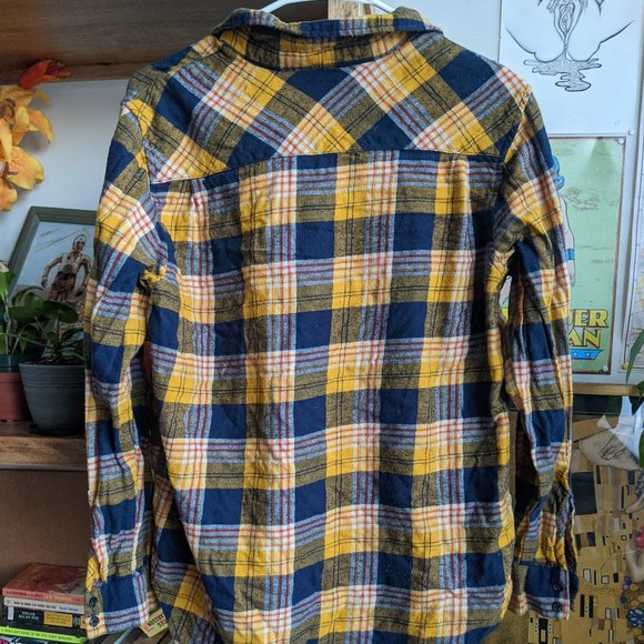 Plaid Flannel Shirt Button Down UO sz M - Picture 6 of 6